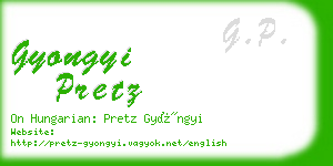 gyongyi pretz business card